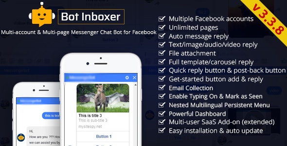 Bot Inboxer - A EZ Inboxer Add-on : Multi-account & Multi-page Messenger Chat Bot for Facebook