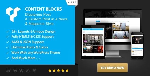 Content Blocks Layout For WPBakery Page Builder (Visual Composer) v1.5.0 - News & Magazine Style