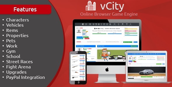 vCity v1.6 - Online Browser Game Engine