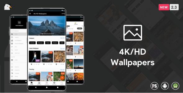 4K/HD Wallpaper Android App (Google Material Design + Admob + Firebase Push Noti + PHP Backend) v2.8