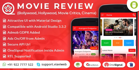 Android Movie Review App (Bollywood, Hollywood, Movie Critics, Cinema) v1.0
