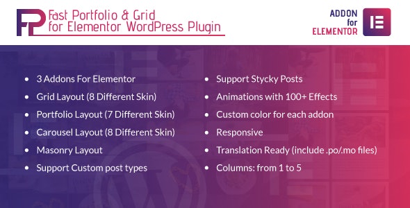 Fast Portfolio & Grid for Elementor v1.0 - WordPress Plugin