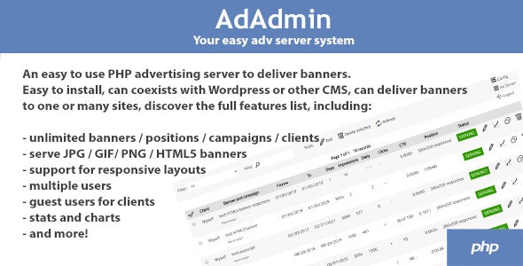 AdAdmin v3.80 - Easy adv server (adversting platform)
