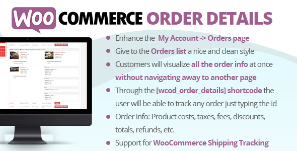 WooCommerce Order Details v2.3 
