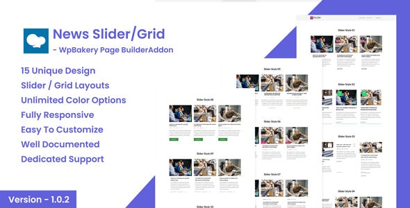 News Post Sliders News Post Grid Builder Addon v1.0.2 - WpBakery Page Builder Wordpress