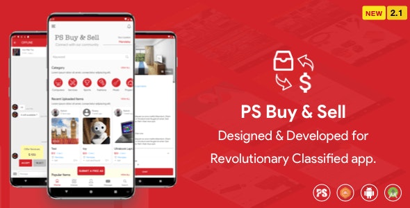PS BuySell v2.1 - (Olx, Mercari, Teklif, Carousell, Al Sat) Sınıflandırılmış Uygulaması Klonla