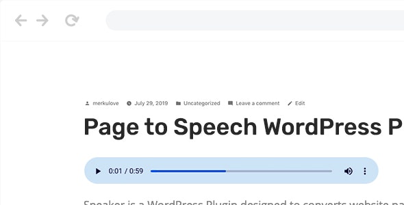  Speaker v3.3.9 - Page to Speech Plugin for WordPress
