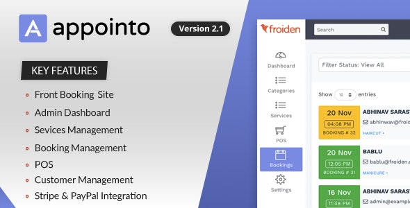 Appointo v2.1.3 - Booking Management System - nulled