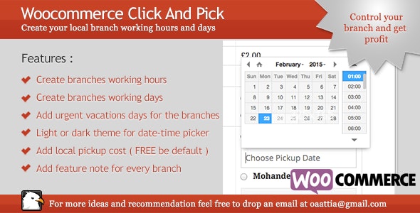 Woocommerce - Click And Pick ( Local Pickup ) v2.1.0
