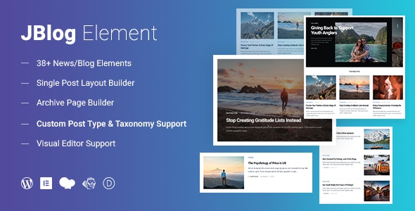 JBlog Elements v1.1.0 - Magazine & Blog Add Ons for Elementor & WPBakery Page Builder