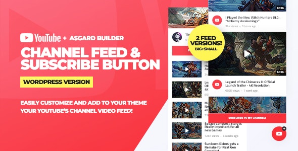 Youtube Channel Feeds and Subscribe Box v1.0.0 - WordPress Plugin