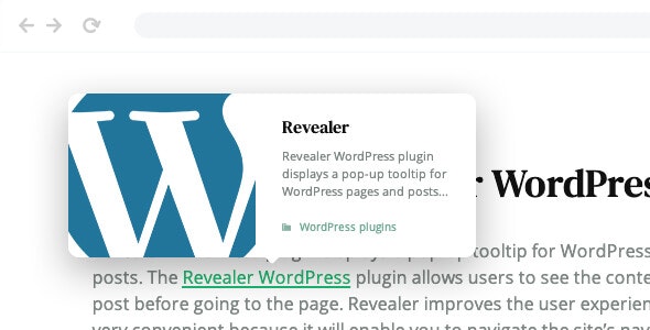 Revealer v2.0.1 - Navigation popup for WordPress links