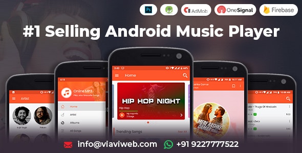 Android Music Player v6 - Online MP3 (Songs) App