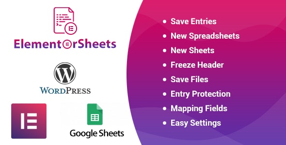 ElementorSheets v4.2 - Elementor Pro Form Google Spreadsheet Addon