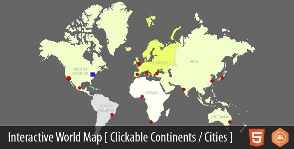 Interactive World Map With Cities v4.1