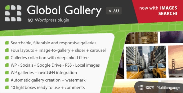 Global Gallery v7.05 - WordPress Responsive Gallery