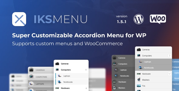 Iks Menu v1.8.2 - Super Customizable Accordion Menu for WordPress