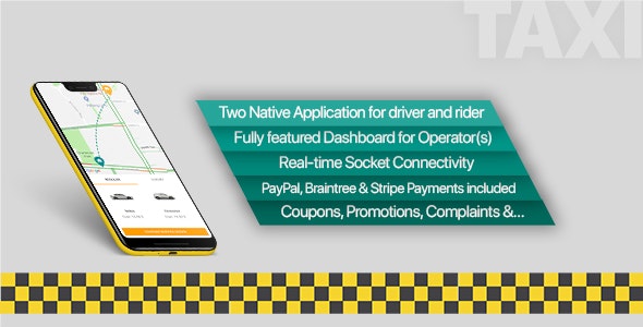 Taxi application Android solution + Dashboard v3.0.7