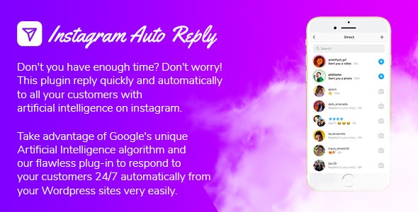 Instagram Auto Reply with Artificial Intelligence v1.0 