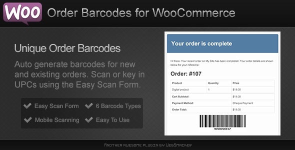 Order Barcodes for WooCommerce v2.2