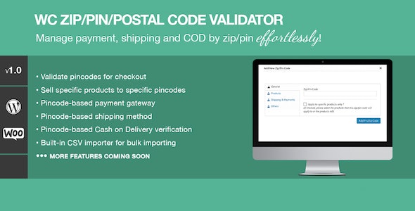 Zip/Pin/Postal Code Validator For WooCommerce v2.1