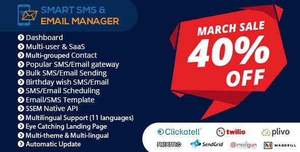 Smart SMS & Email Manager (SSEM) v4.1 - nulled
