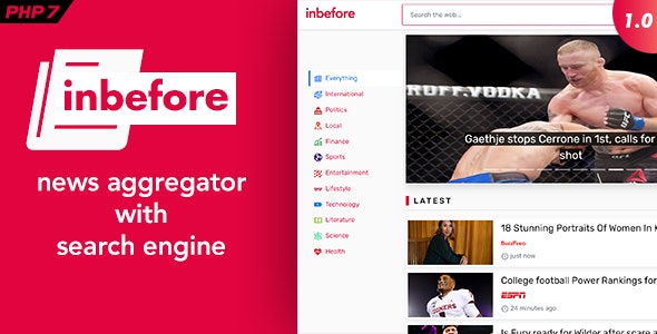 InBefore v1.0.6 - News Aggregator with Search Engine - nulled