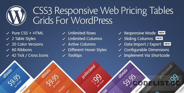 CSS3 Responsive Web Pricing Tables Grids v11.1 