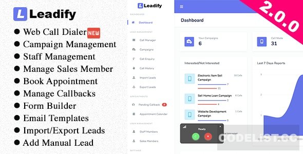 Leadify v2.0.0 - Lead & Call Center CRM - nulled