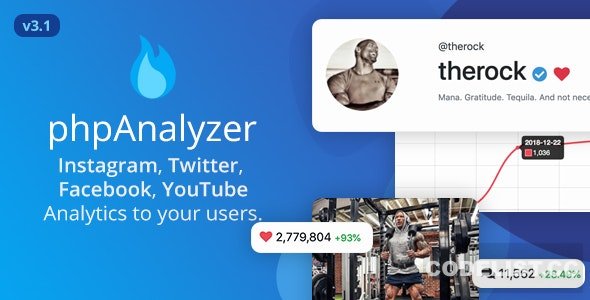 phpAnalyzer v3.1.4 - Social Media Analytics Statistics Tool ( Instagram, Twitter, YouTube, Facebook ) 