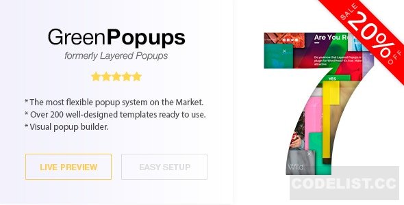 Green Popups (formerly Layered Popups) v7.03 - Standalone Popup Script