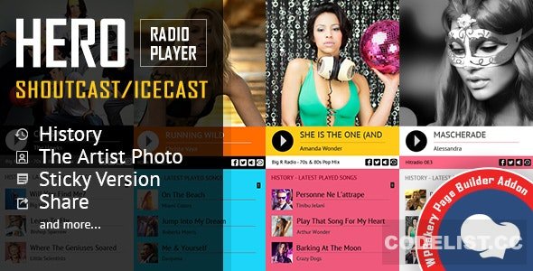Hero v2.3 - Shoutcast and Icecast Radio Player for WPBakery Page Builder