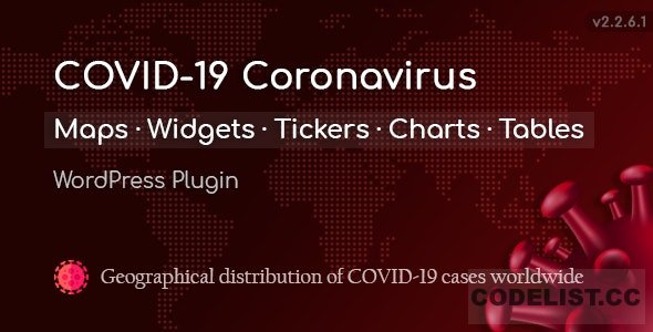 COVID-19 Coronavirus v2.26.2 - Live Map WordPress Plugin