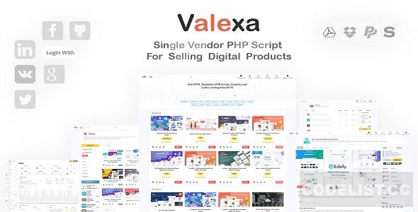 Valexa v1.2.1 - PHP Script For Selling Digital Products And Digital Downloads