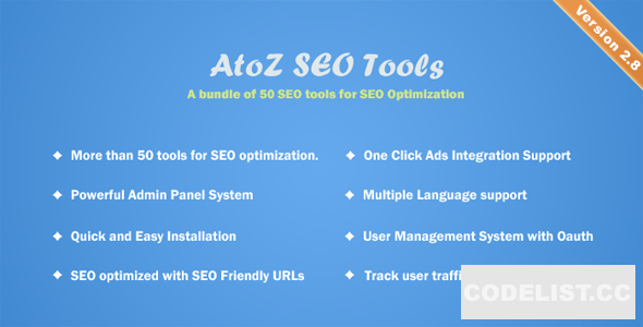 AtoZ SEO Tools v2.8 - Search Engine Optimization Tools - nulled