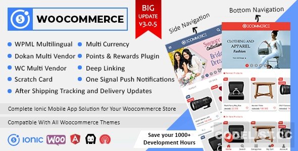 Ionic5 Woocommerce v3.0.6 - Ionic5/Angular8 Universal Full Mobile App for iOS & Android / Wordpress Plugins - nulled