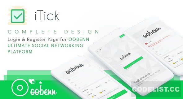 iTick v1.0 - Login and Register Page for oobenn