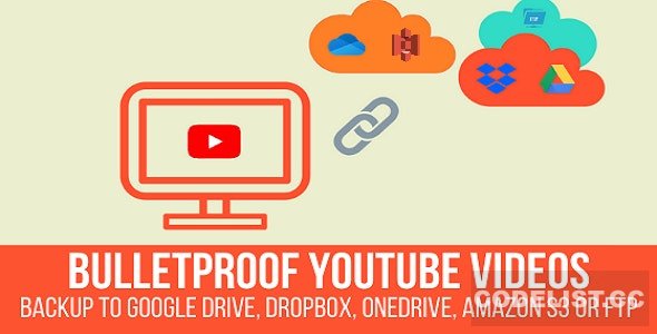 Bulletproof YouTube Videos v1.2.1 - Backup to Google Drive, Dropbox, OneDrive, Amazon S3, FTP