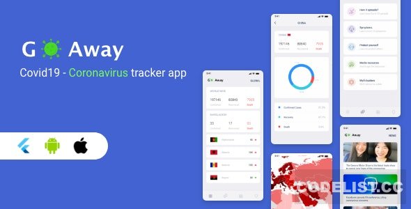 Go Away v1.0 - Flutter Coronavirus Tracker App