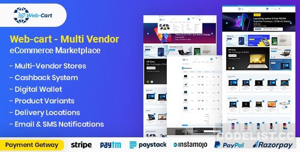 Web-cart v1.0 - Multi Vendor eCommerce Marketplace