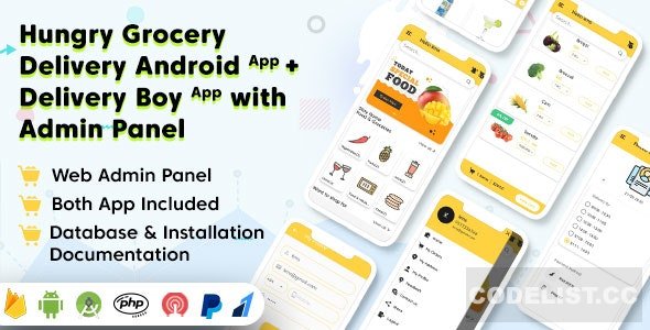 Hungry v1.0 - Grocery Delivery Android App and Delivery Boy App with Interactive Admin Panel