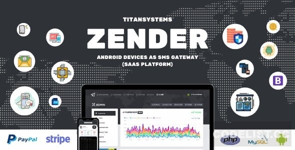 Zender v1.0 - Android Mobile Devices as SMS Gateway (SaaS Platform)