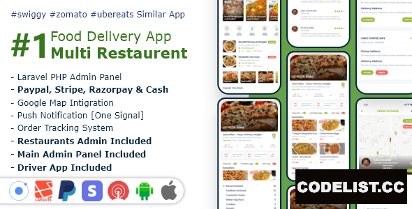 Food, Grocery, Meat Delivery Mobile App with Admin Panel v2.0.0