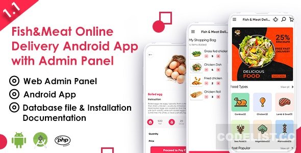 Fish And Meat Online Delivery Android App with Interactive Admin Panel v1.1