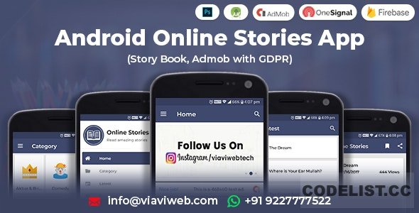 Android Online Stories App (Story Book, Admob with GDPR) v1.1