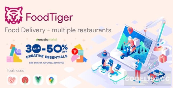 FoodTiger v1.3.0 - Food delivery - Multiple Restaurants