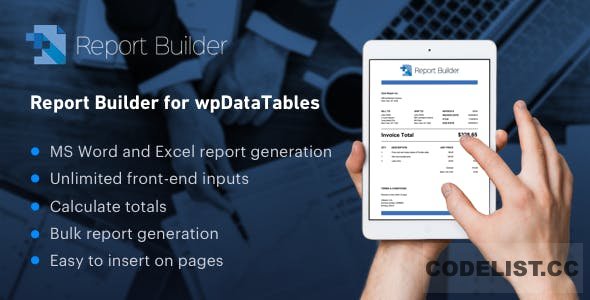 Report Builder add-on for wpDataTables v1.3.2