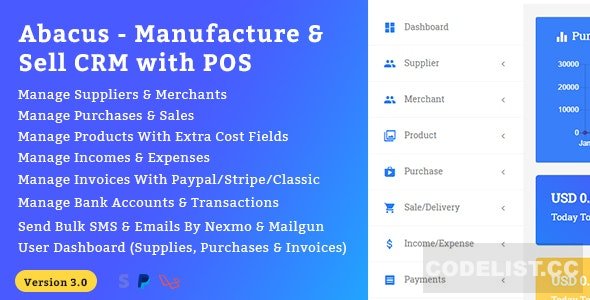 Abacus v3.0 - Manufacture & Sale CRM with POS