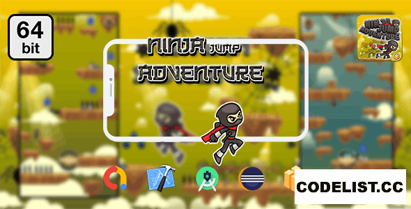 Ninja Jump Adventure 64 bit - Android IOS With Admob v1.0