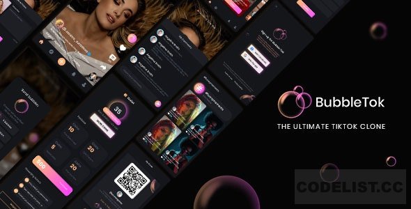 BubbleTok v1.0 - The Ultimate Tiktok Clone app - Short Videos Social Media Android App